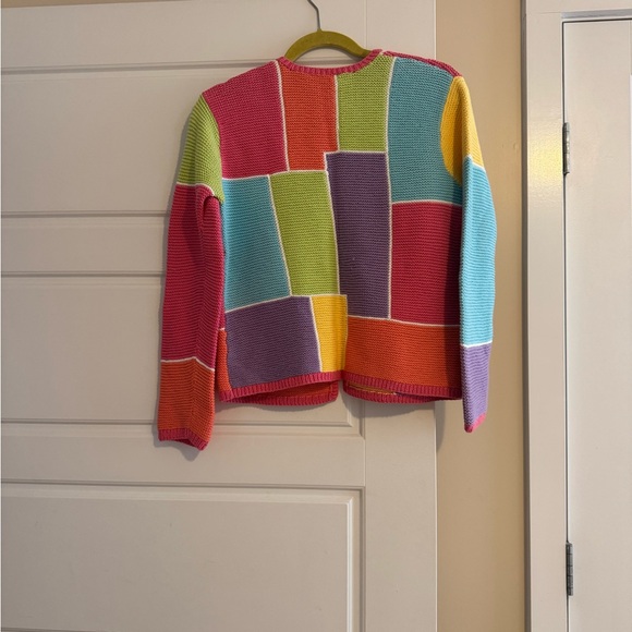 Talbot's Women's Vintage Patchwork Cardigan Sweater - Picture 2 of 4